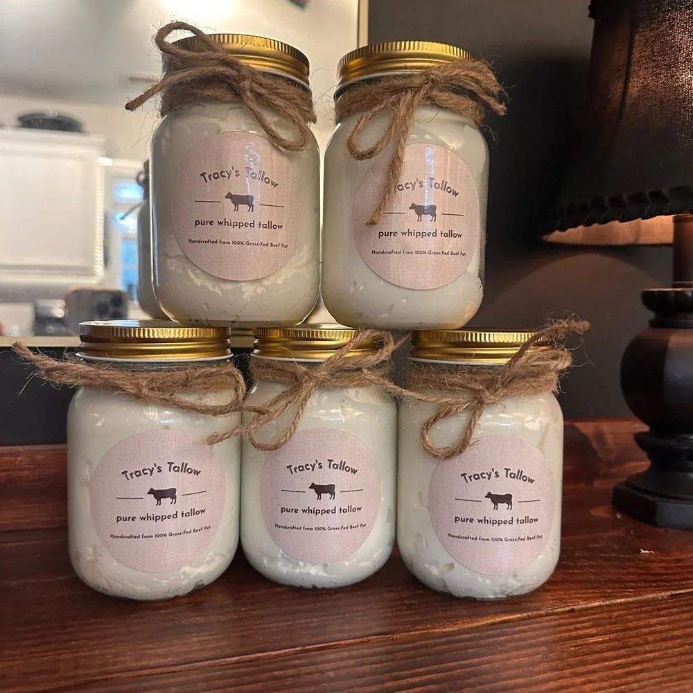 16 oz Whipped Beef Tallow - Cream - Picture 1 of 4